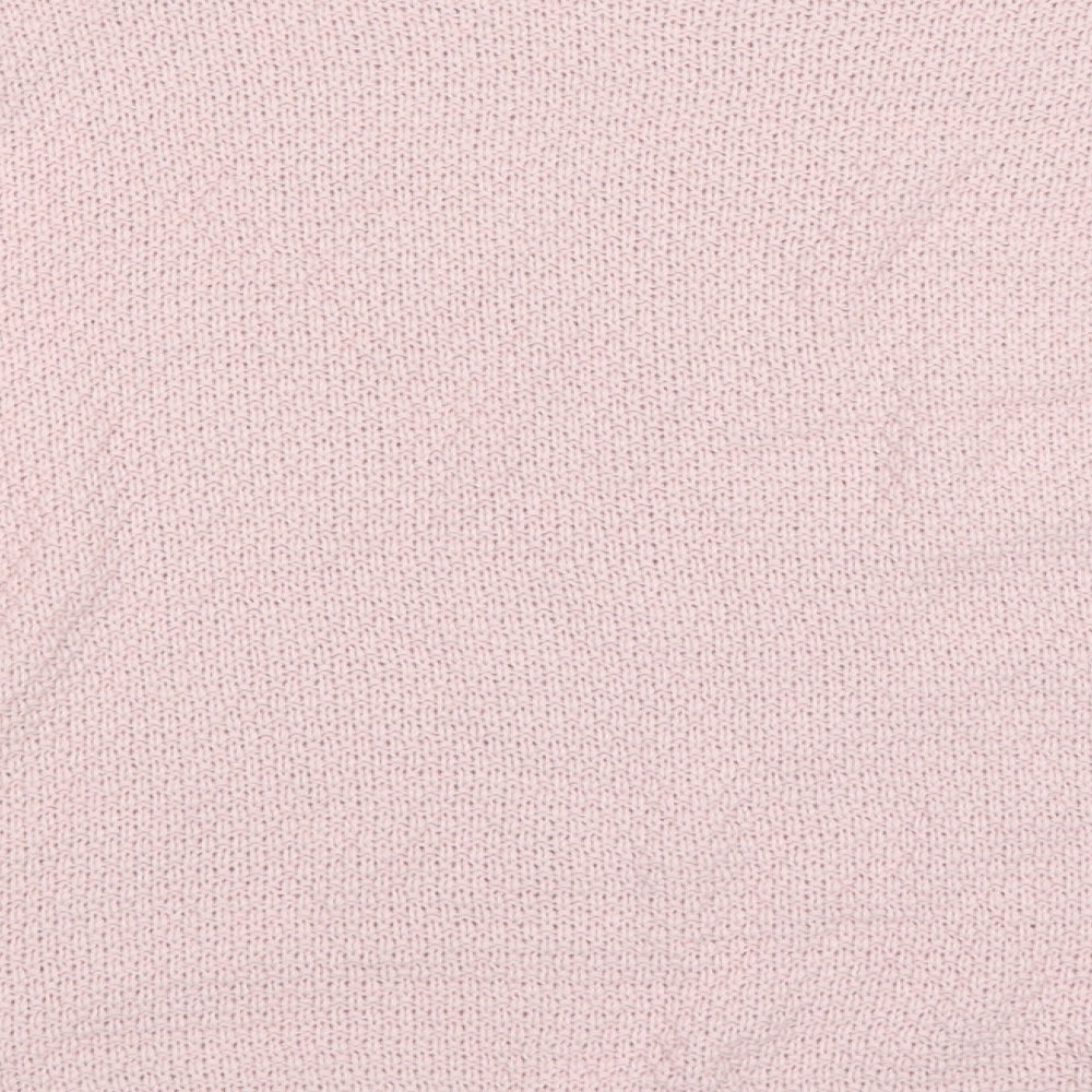 Nasty Gal Womens Pink Round Neck Acrylic Pullover Jumper Size 10