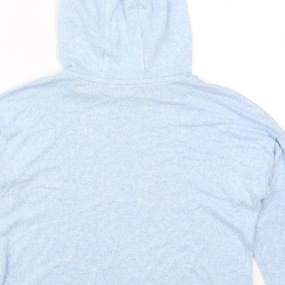 Marks & Spencer Girls Blue Viscose Pullover Hoodie Size 8-9 Years Pullover