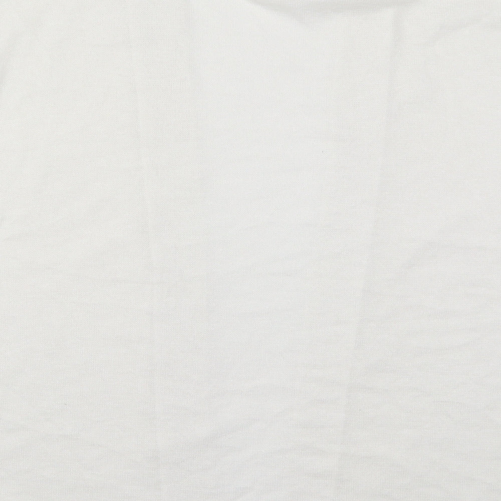 H&M Womens White V-Neck Polyester Cardigan Jumper Size S