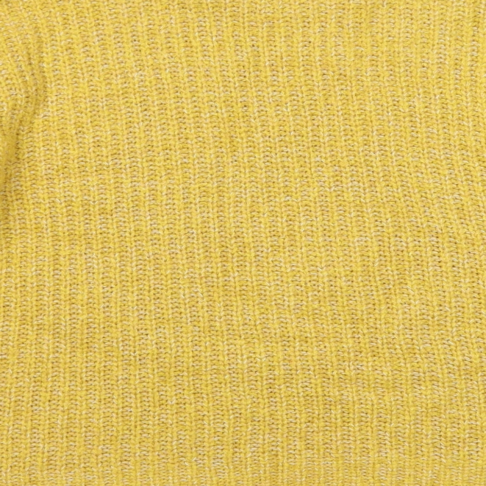 TU Womens Yellow Round Neck Acrylic Pullover Jumper Size 12 - Flare Sleeve