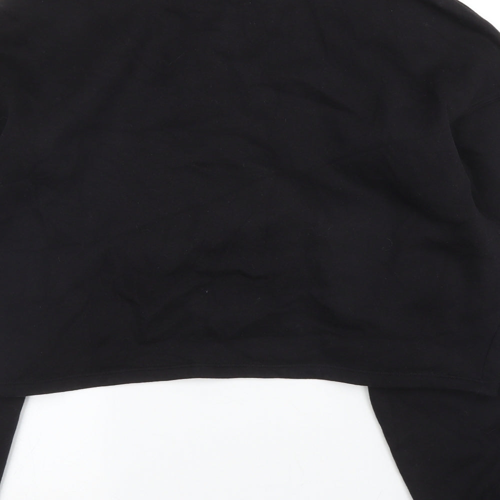 H&M Womens Black Round Neck Cotton Pullover Jumper Size XL