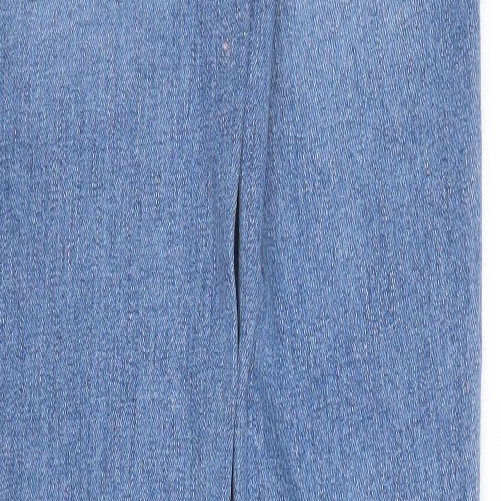 ASOS Womens Blue Cotton Straight Jeans Size 23 in L32 in Regular Zip