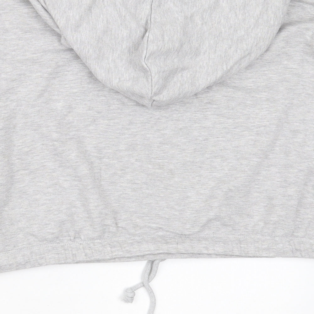 Primark Womens Grey Polyester Pullover Hoodie Size S - cropped