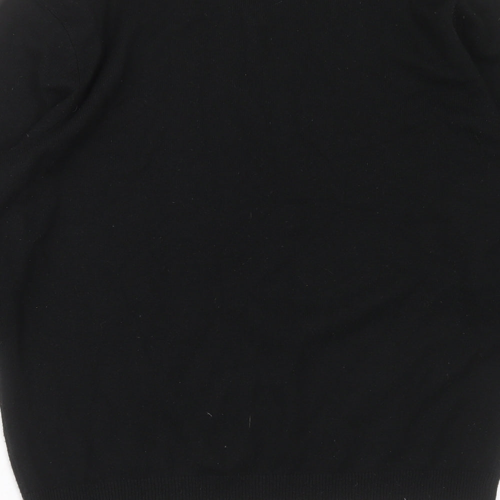 Cedarwood State Mens Black V-Neck Acrylic Pullover Jumper Size M
