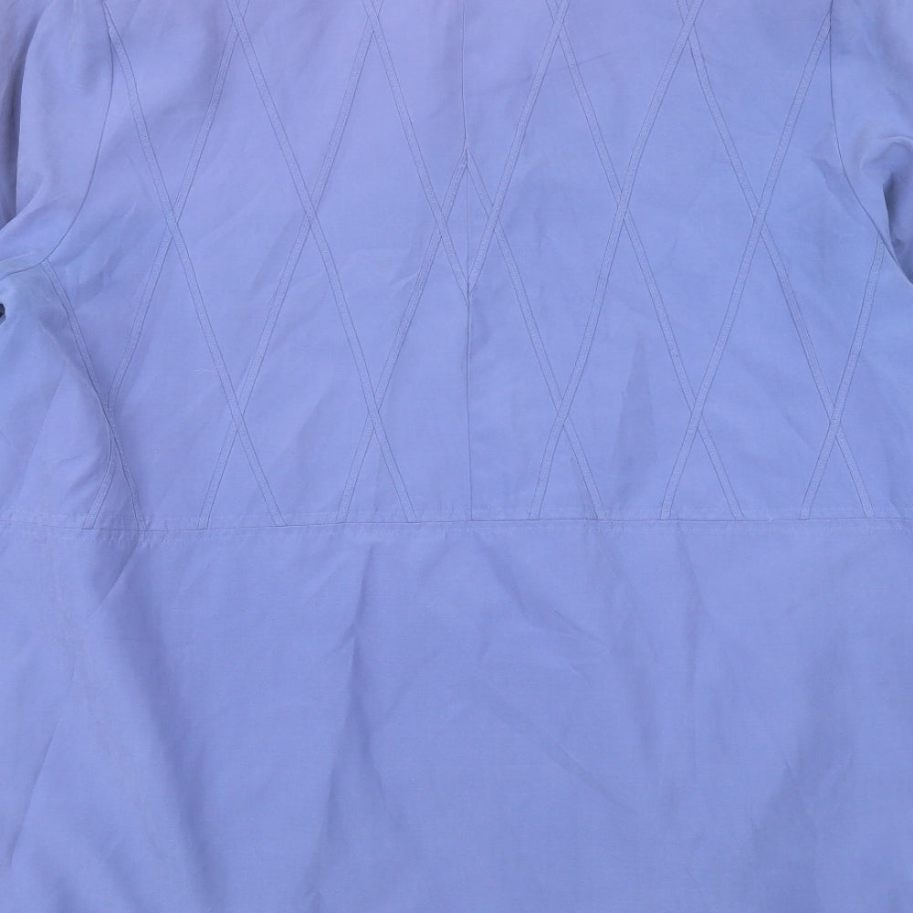 WISHWOOD Womens Blue Argyle/Diamond Jacket Size 18 Zip