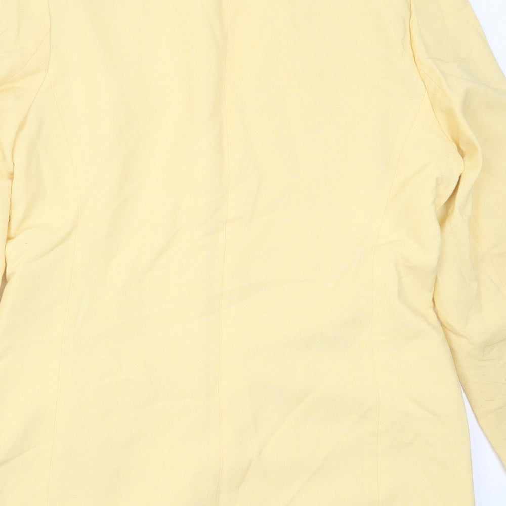 ADDITIONS Womens Yellow Polyester Jacket Suit Jacket Size 12