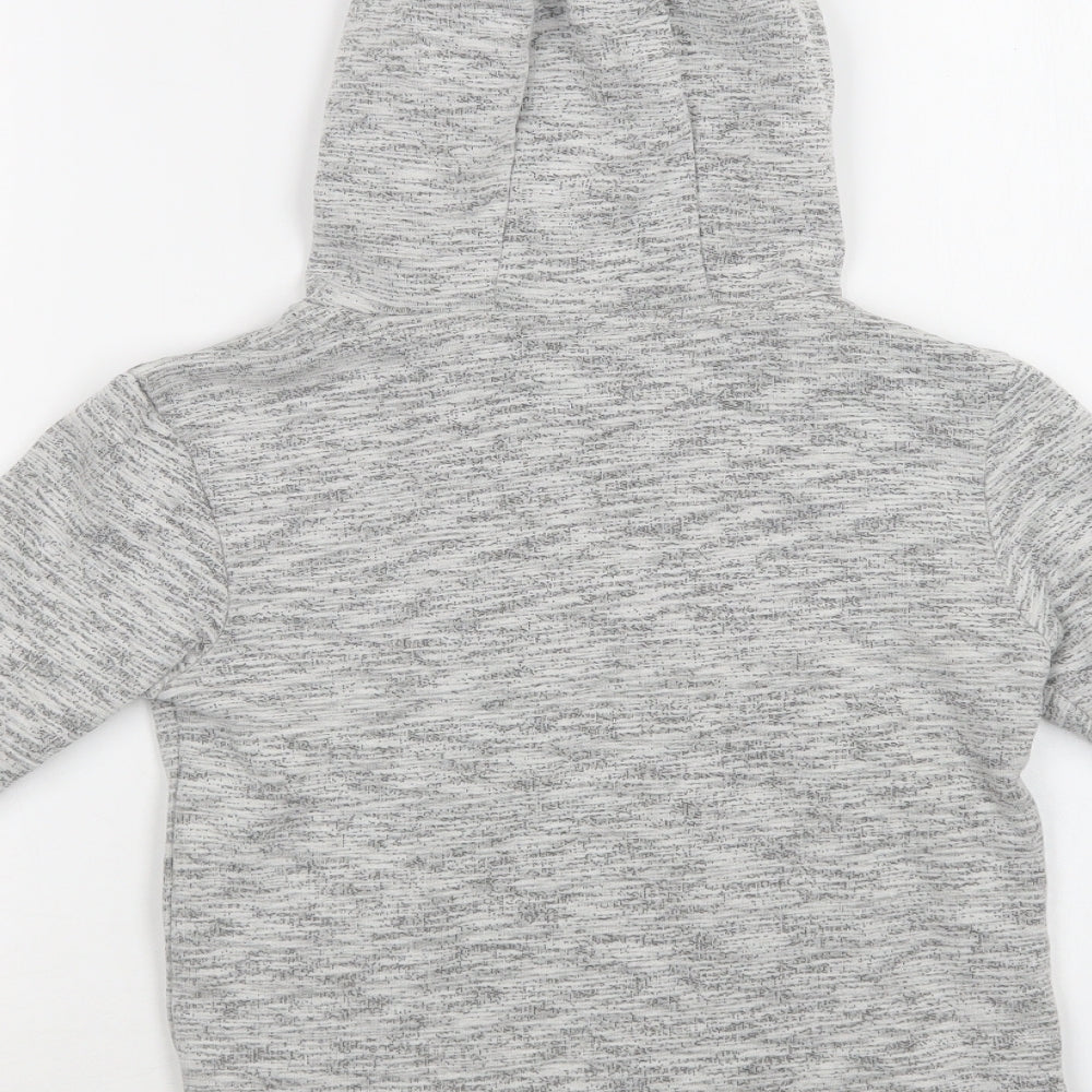 George Girls Grey Cotton Pullover Hoodie Size 6-7 Years