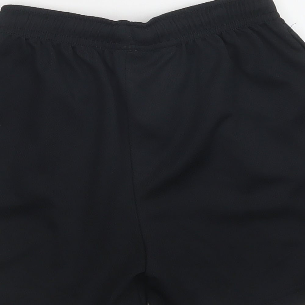 Next` Boys Black Polyester Sweat Shorts Size 6 Years Regular Drawstring - School Wear