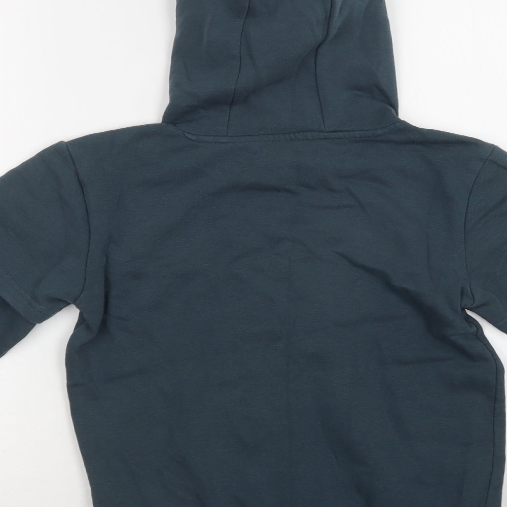 Matalan Boys Green Cotton Pullover Hoodie Size 9 Years