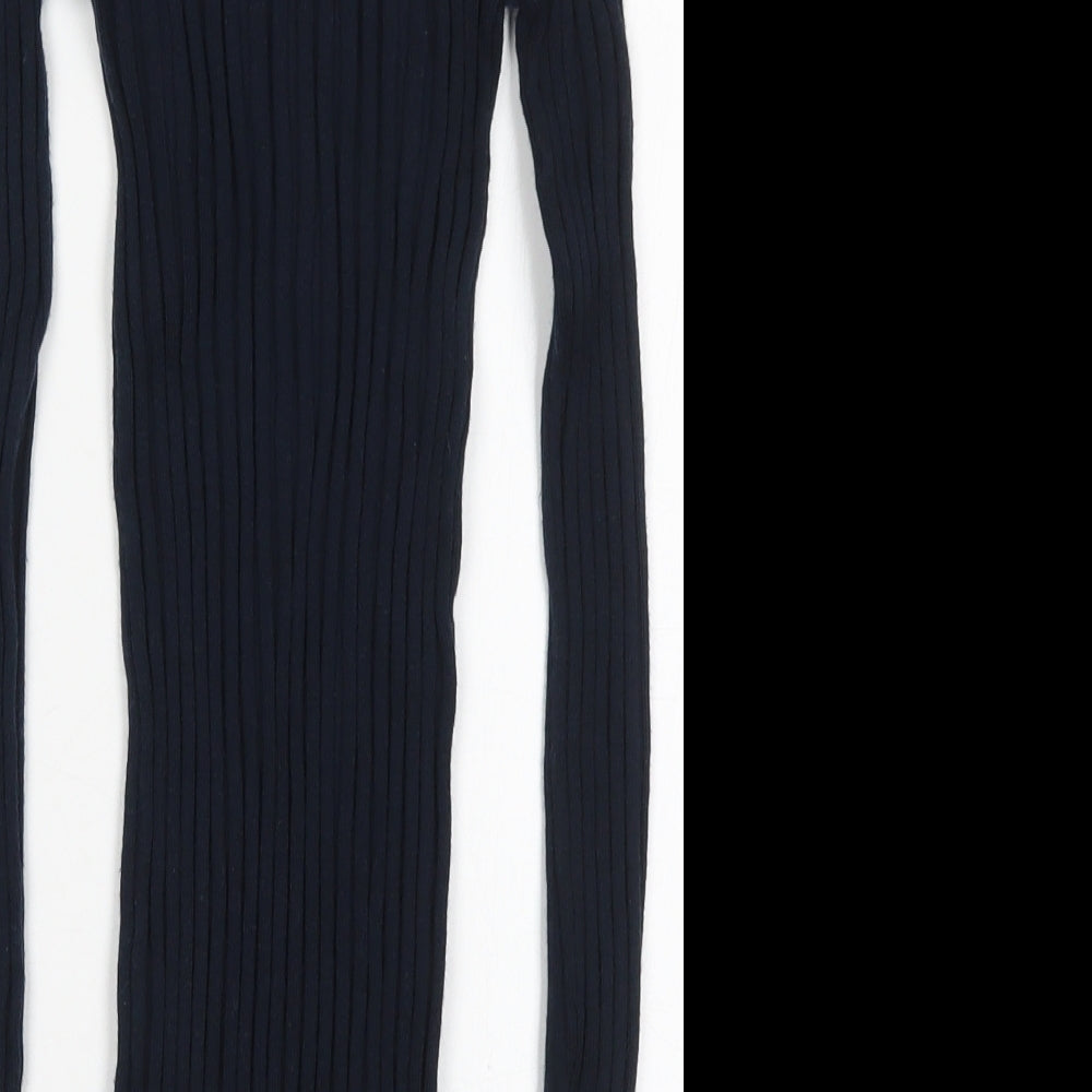 NEXT Womens Blue Round Neck Nylon Pullover Jumper Size 6