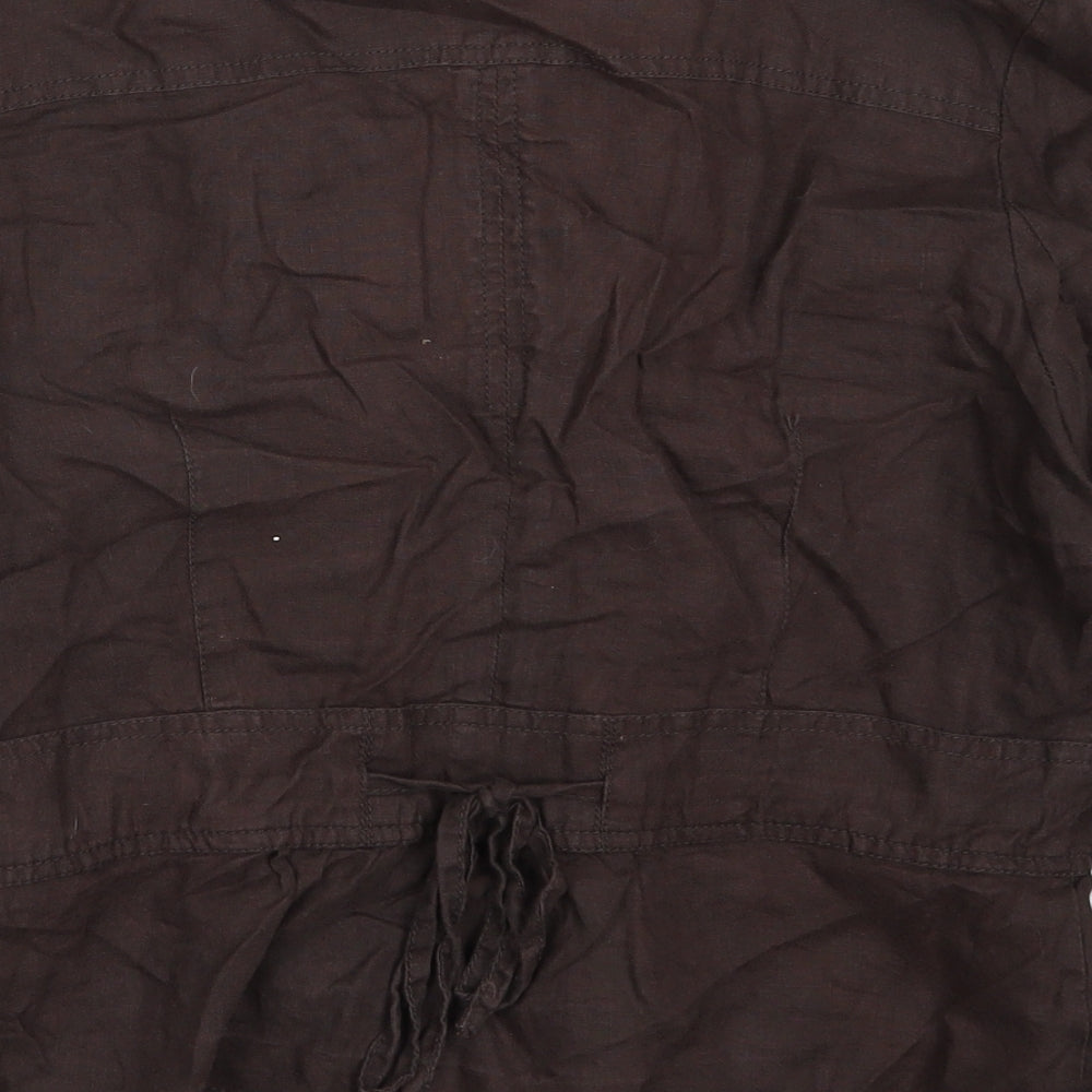 Debenhams Womens Brown Jacket Size 14 Button