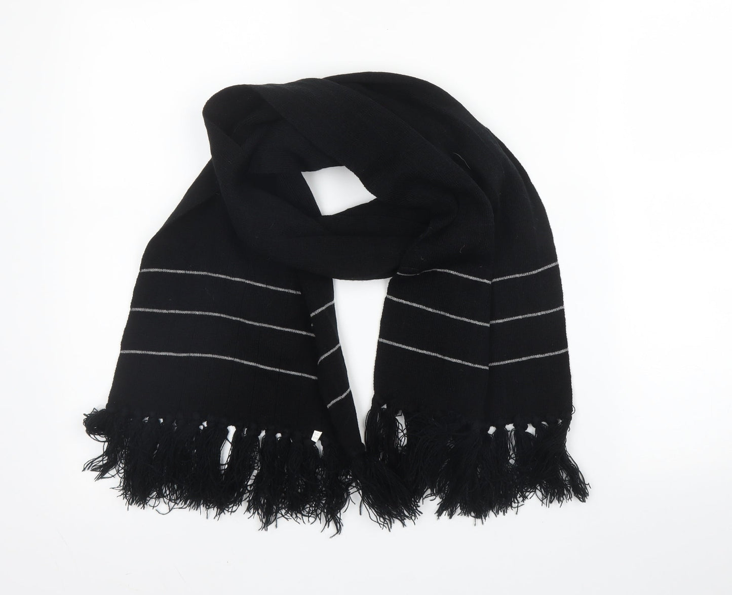 Preworn Unisex Black Acrylic Scarf