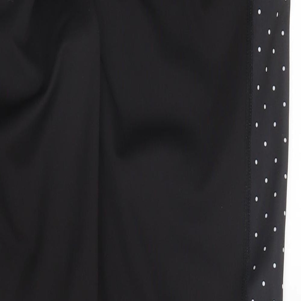 Workout Womens Black Polyester Carrot Leggings Size M L27 in