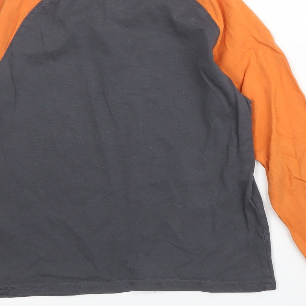 Neon Sheep Boys Orange Cotton Basic T-Shirt Size 5 Years Round Neck