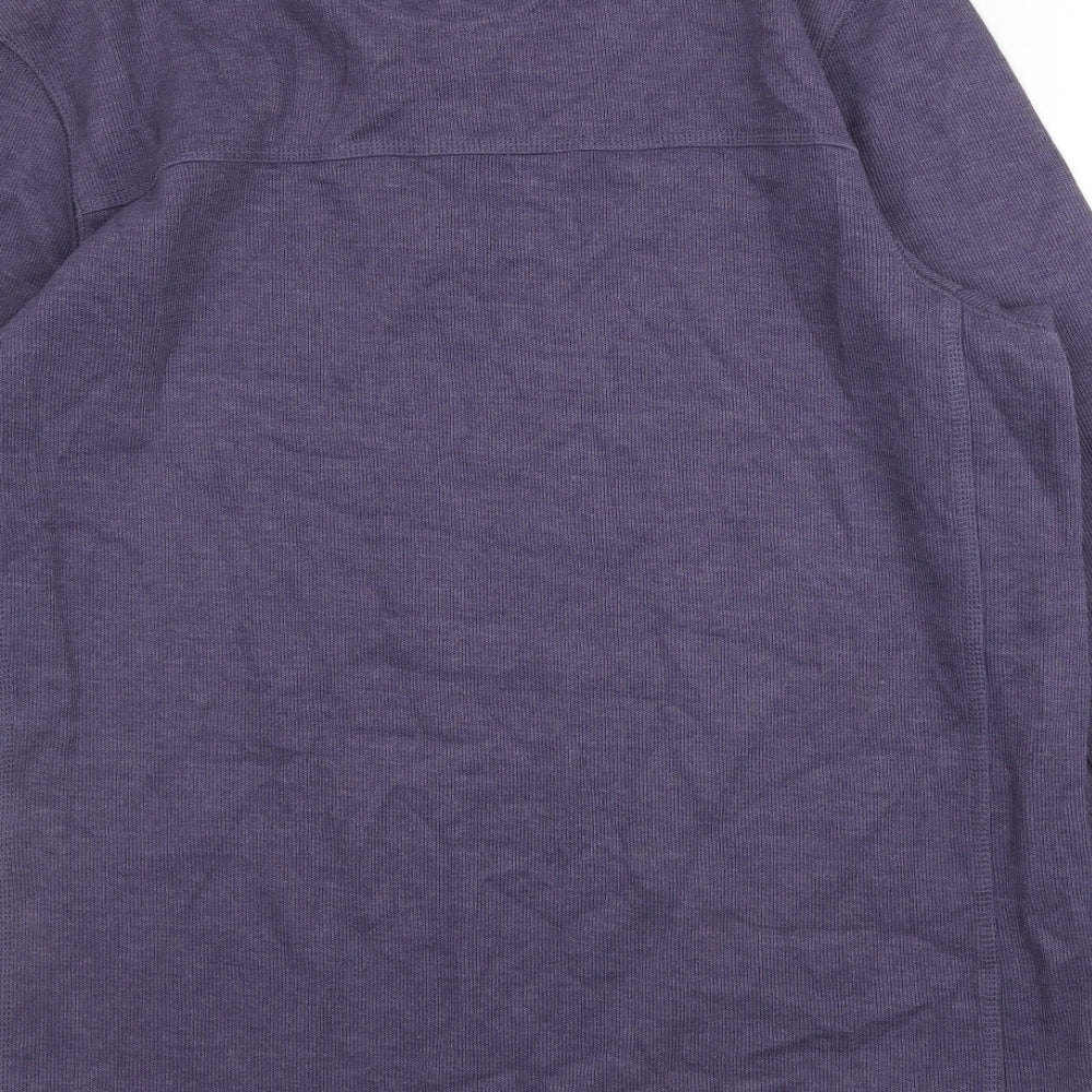 Debenhams Mens Purple Round Neck Cotton Pullover Jumper Size M