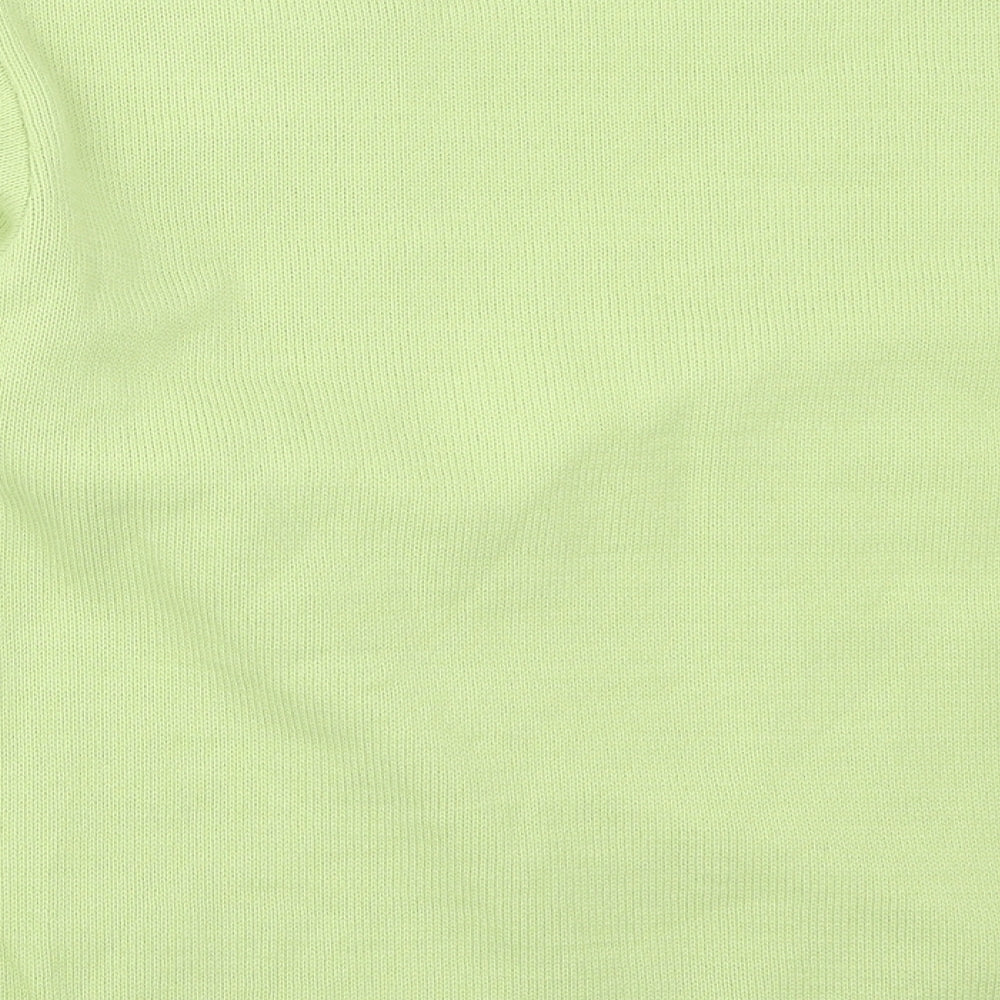 Florida Womens Green Round Neck Acrylic Cardigan Jumper Size S