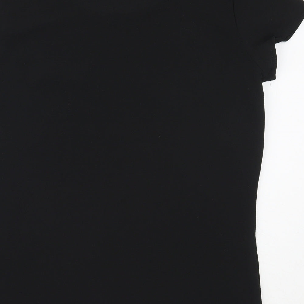 Vera Moda Womens Black Polyester Basic Blouse Size S Round Neck