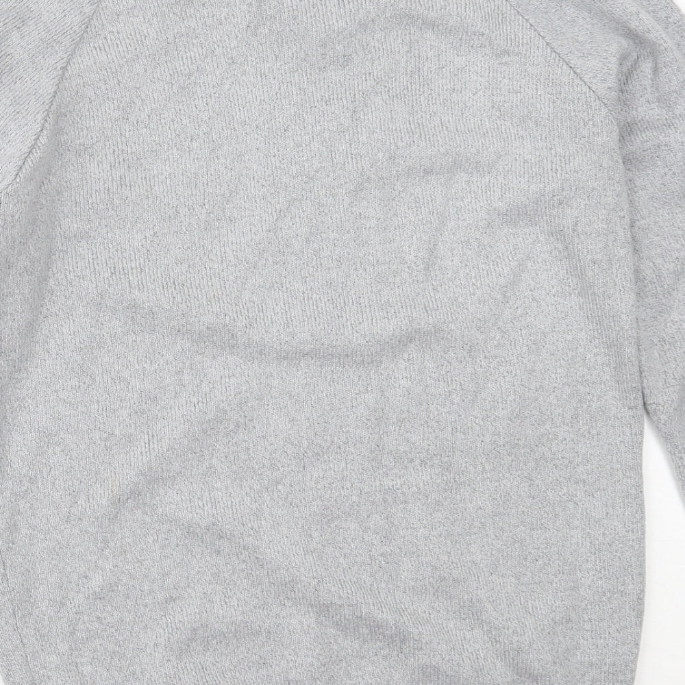River Island Mens Grey Round Neck Acrylic Pullover Jumper Size M
