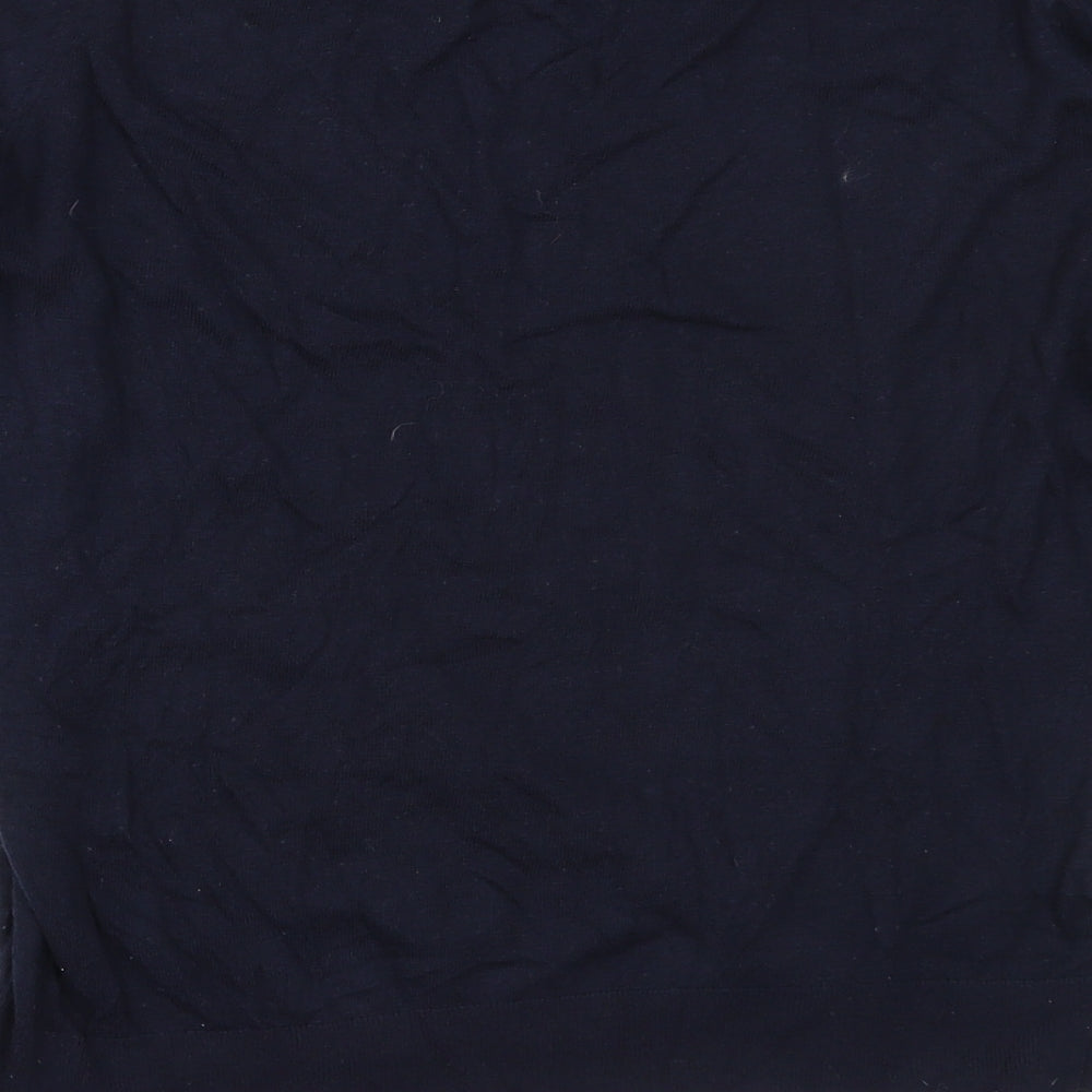 H&M Womens Blue Round Neck Viscose Pullover Jumper Size M
