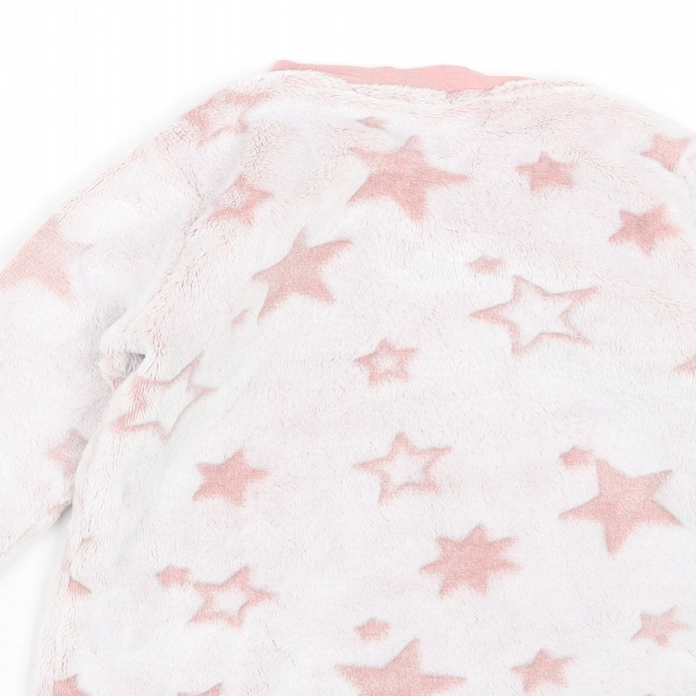 Nutmeg Girls Pink Geometric Polyester Top Pyjama Top Size 3-4 Years - Star Pattern