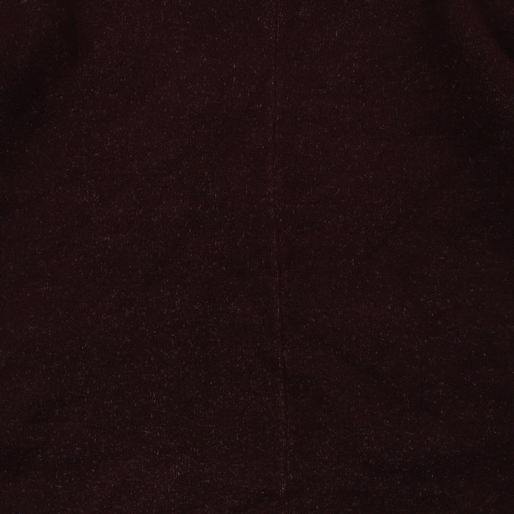 F&F Womens Red Crew Neck Acrylic Cardigan Jumper Size S