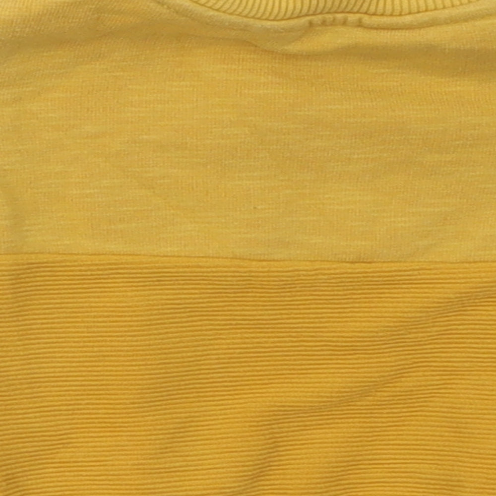 Primark Boys Yellow Cotton Basic Casual Size 3-6 Months Crew Neck Button - cute dude