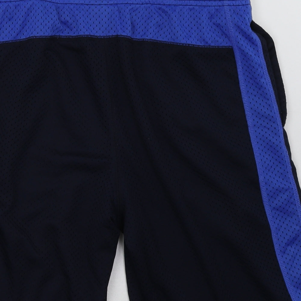 gao Mens Blue Polyester Sweat Shorts Size S L10 in Regular Tie
