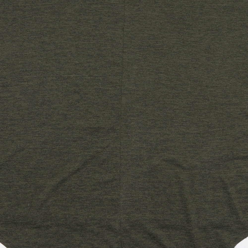 New Look Womens Green Polyester Basic T-Shirt Size S Round Neck