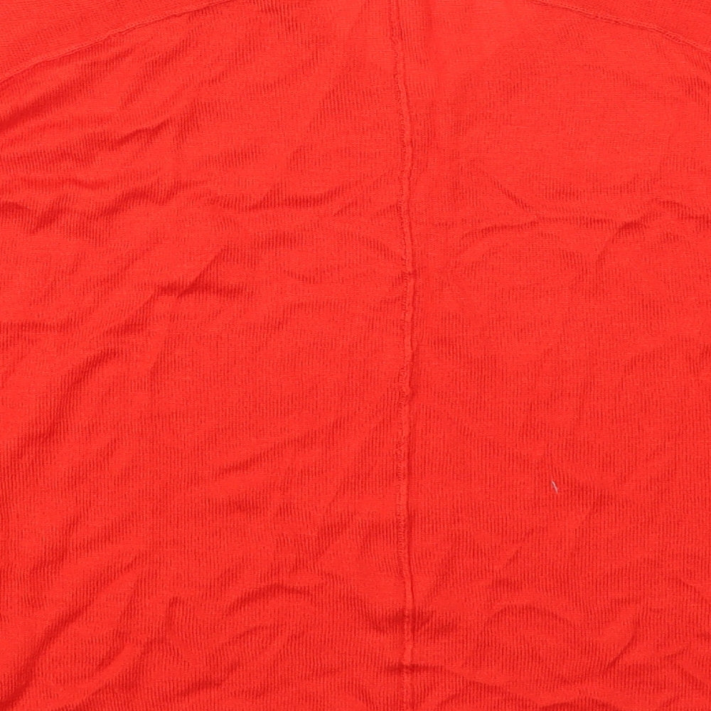 NEXT Womens Red V-Neck Viscose Pullover Jumper Size S
