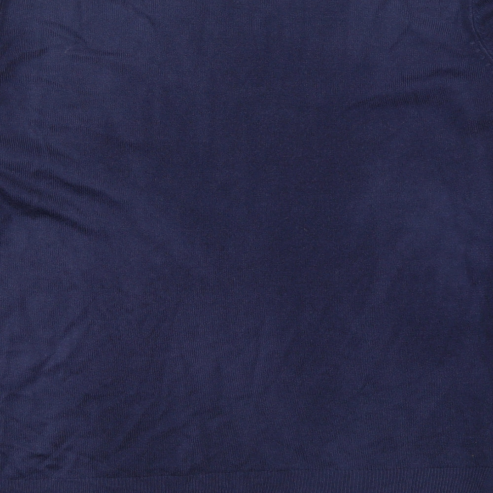 Atmosphere Womens Blue V-Neck Acrylic Pullover Jumper Size 12