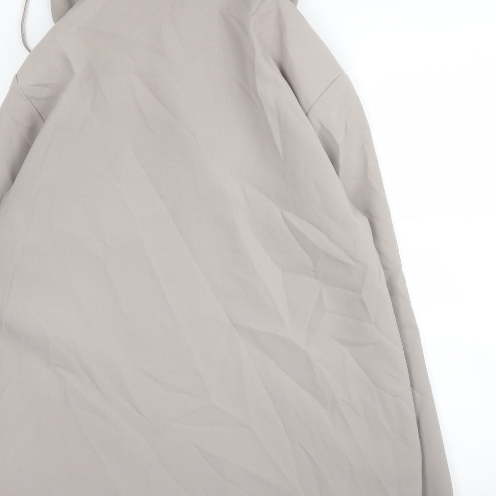 Finess Womens Beige Overcoat Coat Size 14 Button