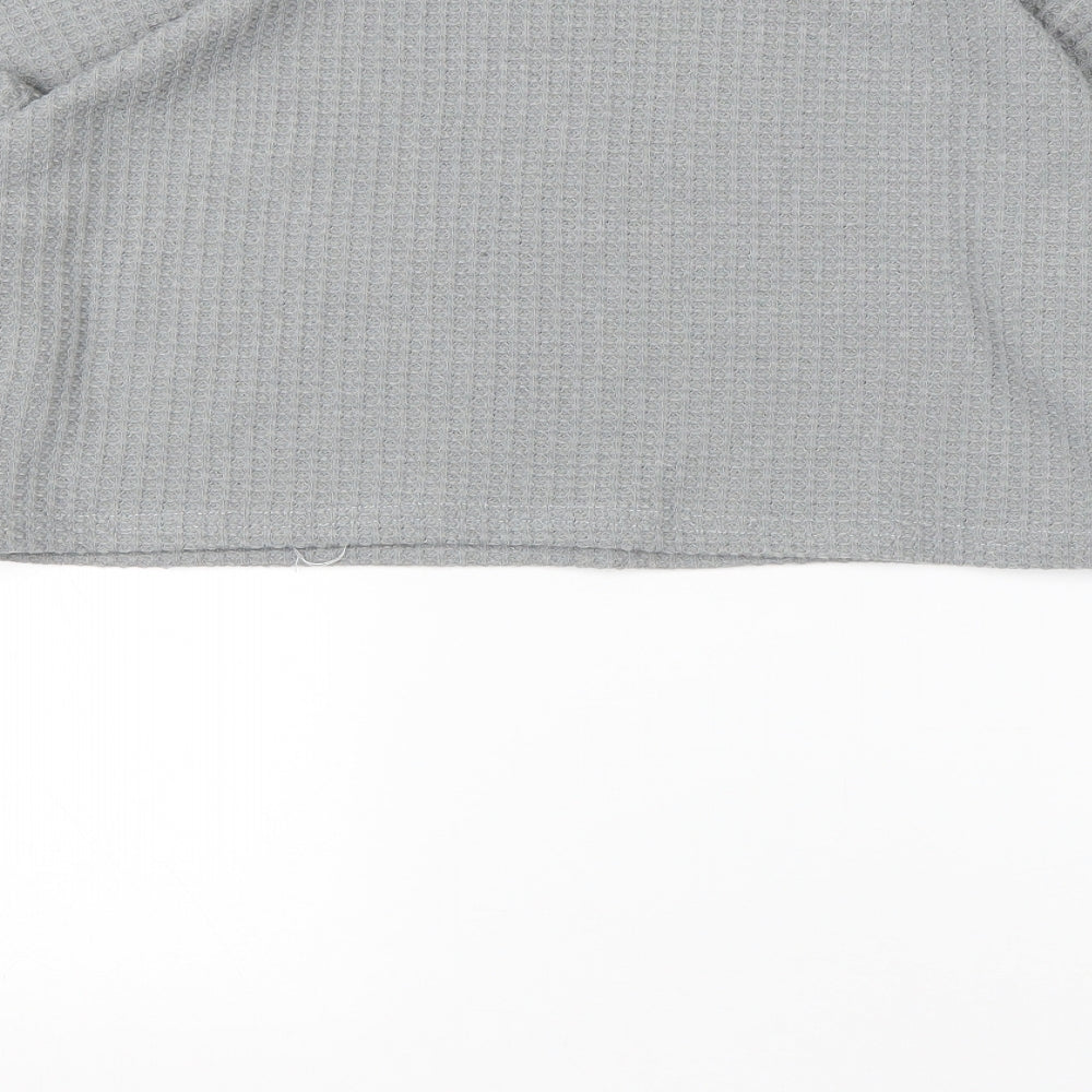 Preworn Womens Grey Boat Neck Polyester Pullover Jumper Size L