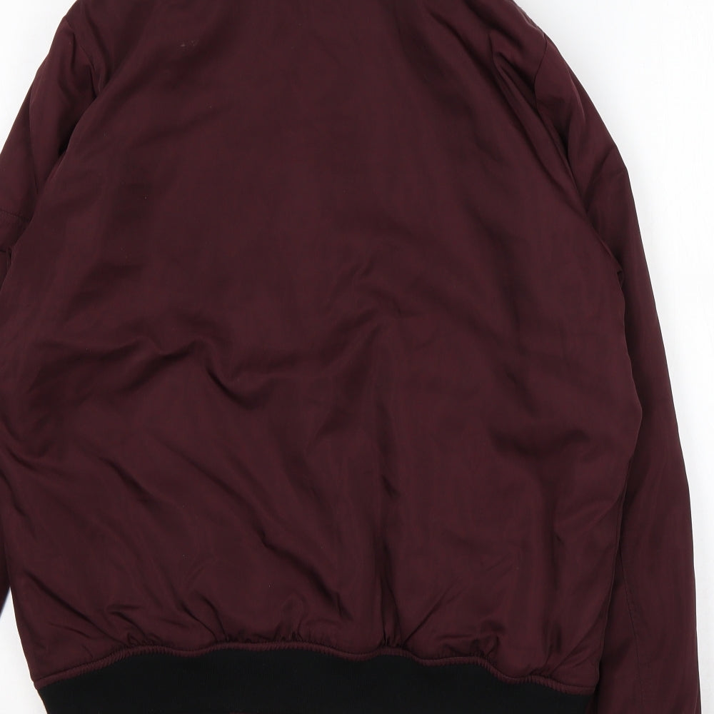 Dorothy Perkins Womens Purple Paisley Bomber Jacket Coat Size 12 Zip