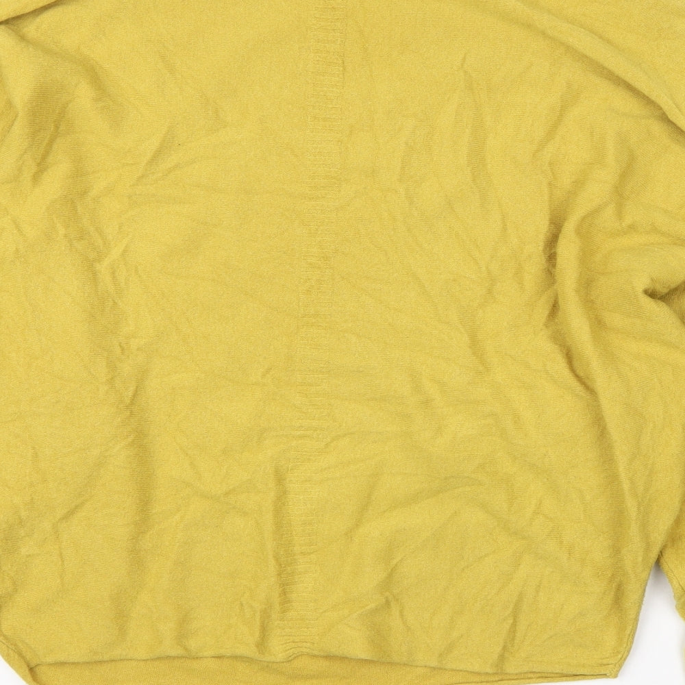 Preworn Womens Yellow Round Neck Viscose Pullover Jumper Size M