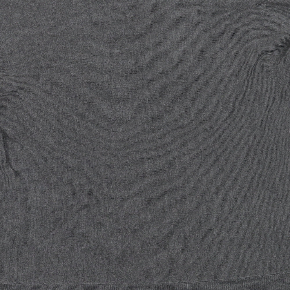 Dorothy Perkins Womens Grey Round Neck Acrylic Pullover Jumper Size 14