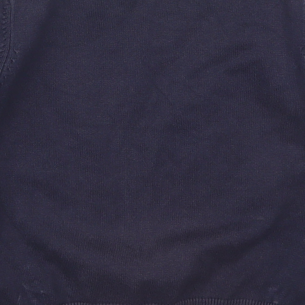 George Boys Blue V-Neck Cotton Pullover Jumper Size 4-5 Years Pullover
