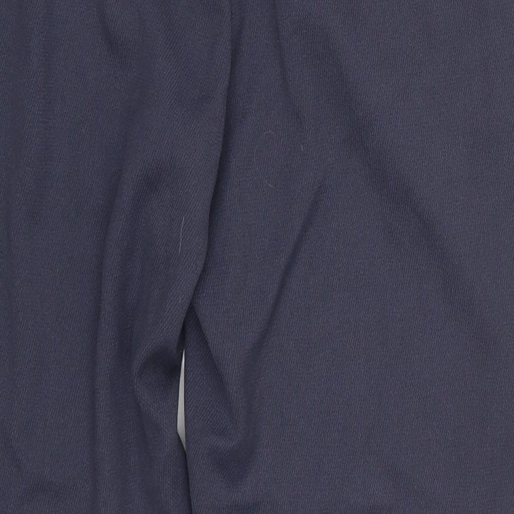 Preworn Womens Blue Polyester Trousers Size 10 L24 in Regular Hook & Eye