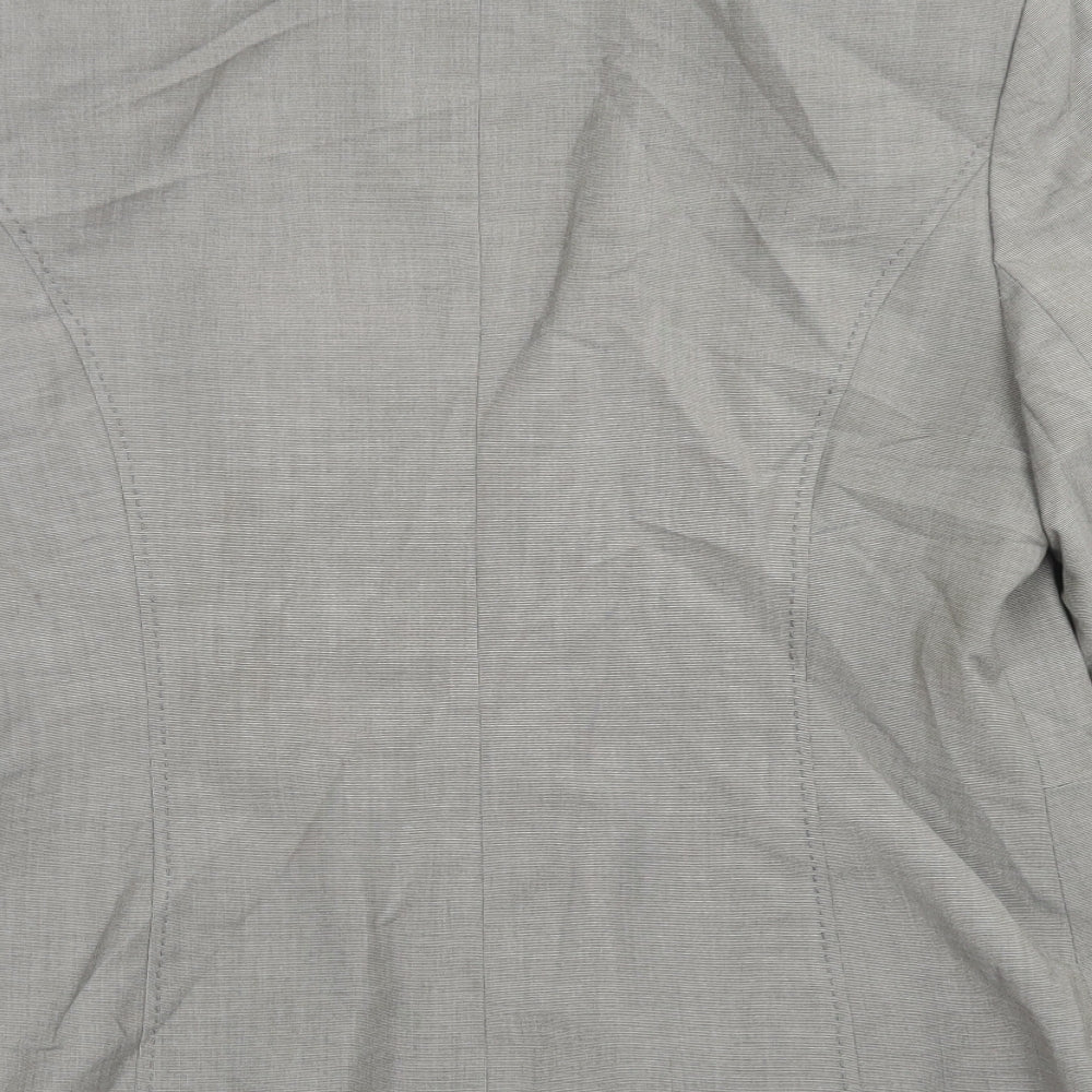 George Womens Grey Polyester Jacket Blazer Size 14
