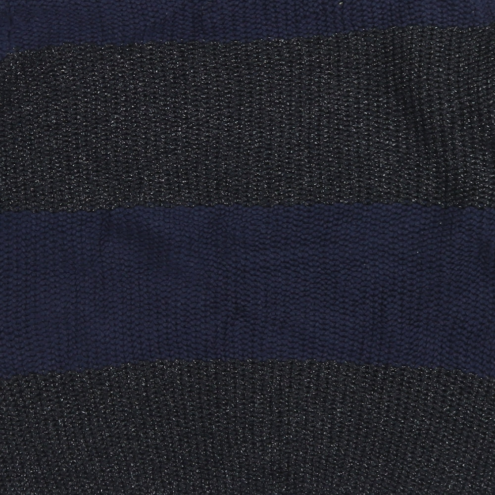 Marks & Spencer Woman Womens Blue Crew Neck Cotton Pullover Jumper Size 8