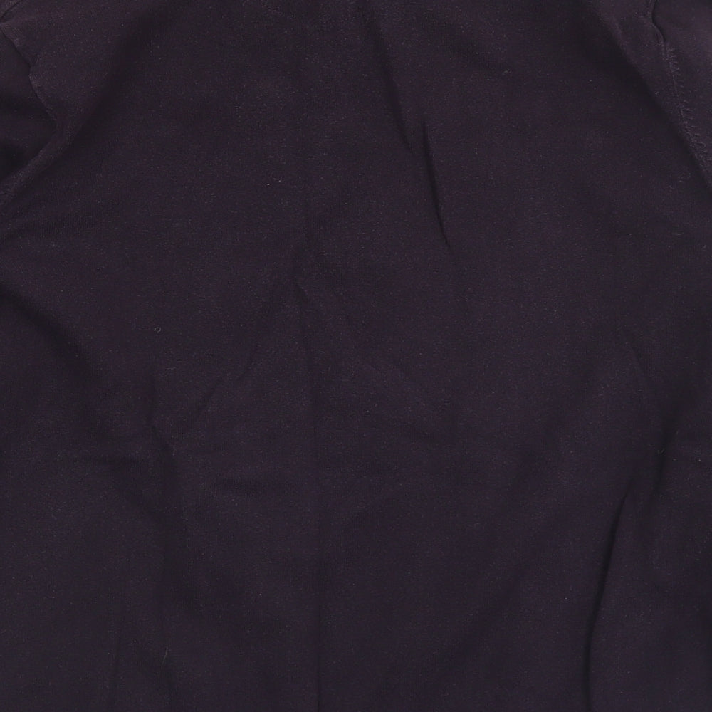 Jack Reid Womens Purple Collared Cotton Pullover Jumper Size M