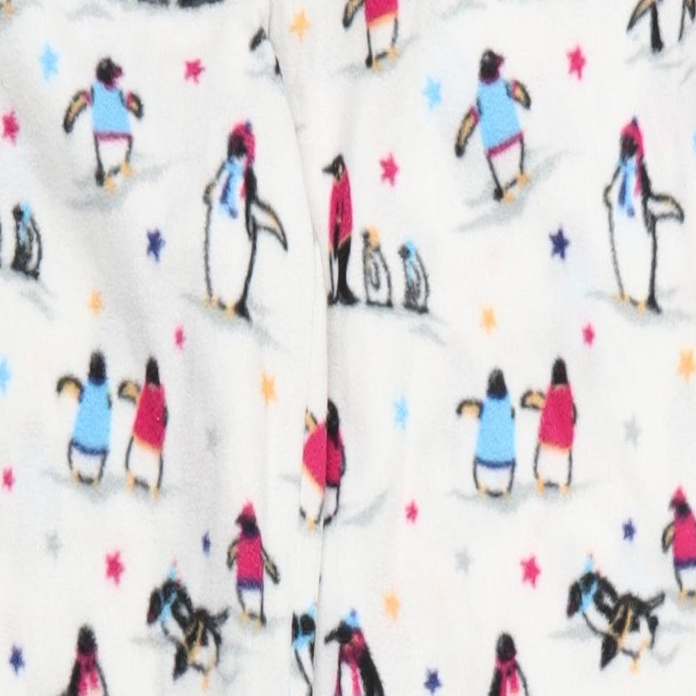 EWM Womens White Solid Polyester Chemise Pyjama Pants Size 12 - Penguin