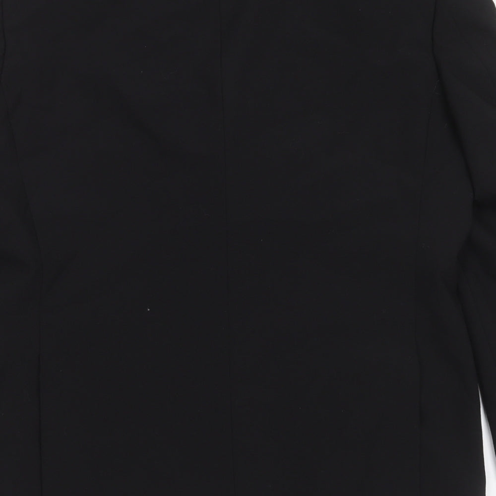 1860 Menswear Mens Black Polyester Jacket Suit Jacket Size 40