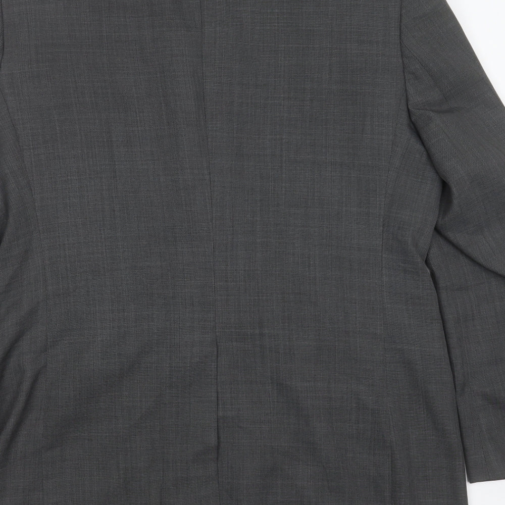 George Mens Grey Polyester Jacket Suit Jacket Size 38