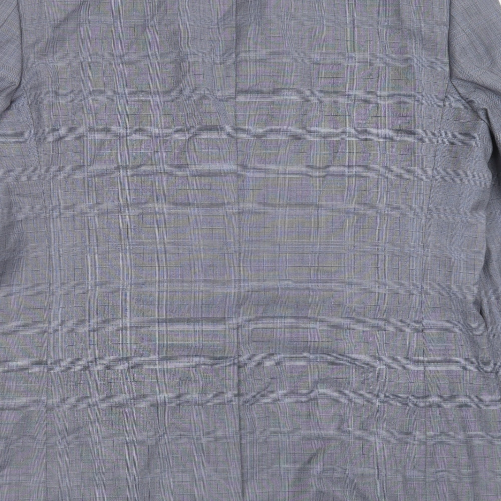 Jos. A. Bank Mens Blue Check Wool Jacket Suit Jacket Size 46