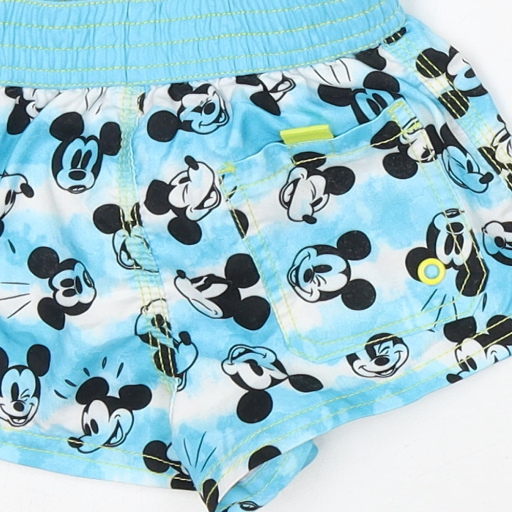 Disney Baby Blue Polyester Jogger Trousers Size 24 Months - Mickey