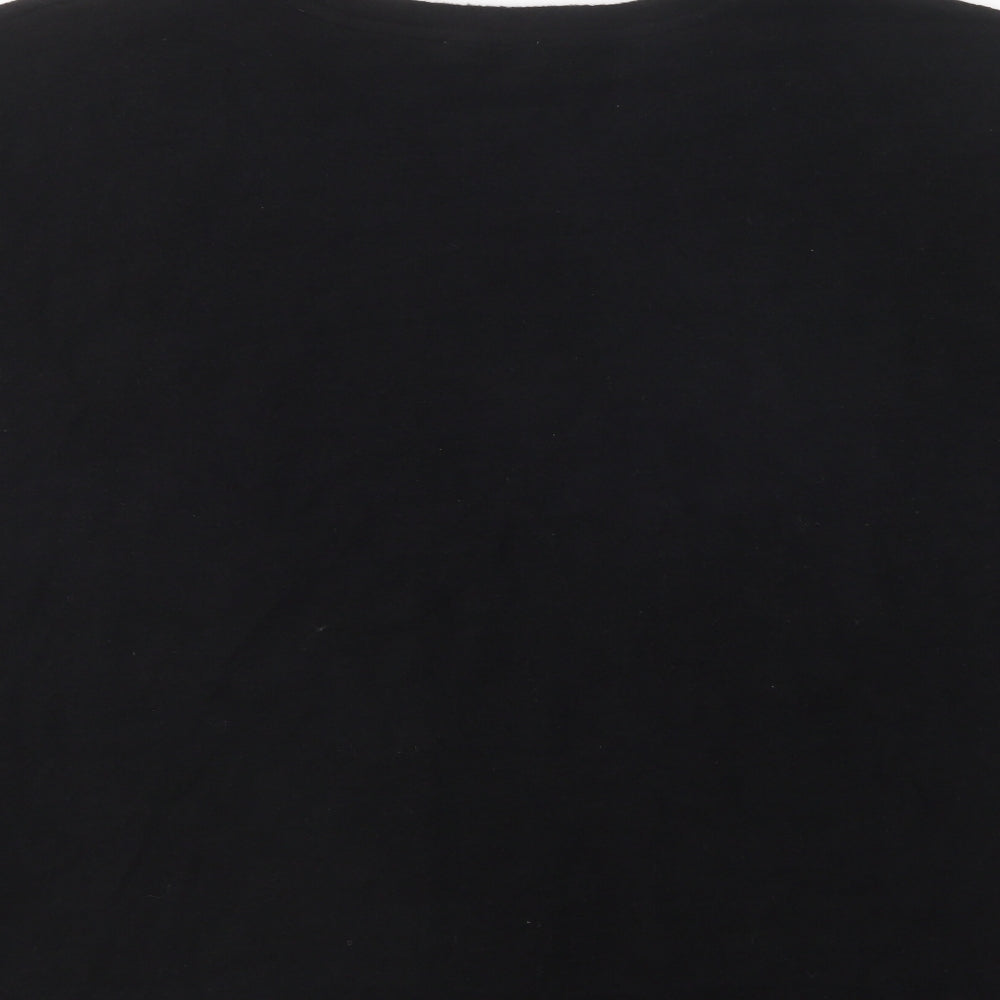 Zara Womens Black Crew Neck Viscose Pullover Jumper Size S