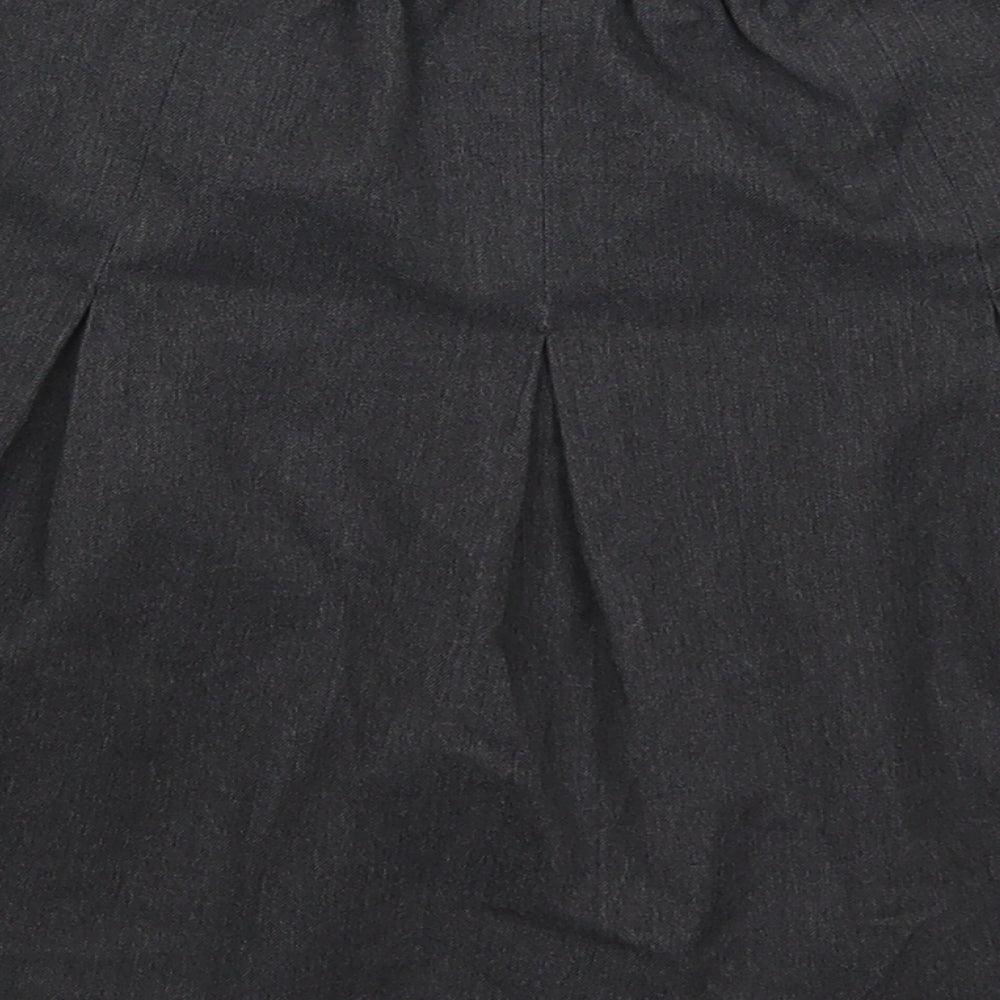 George Girls Grey Polyester Skater Skirt Size 8-9 Years Regular Zip