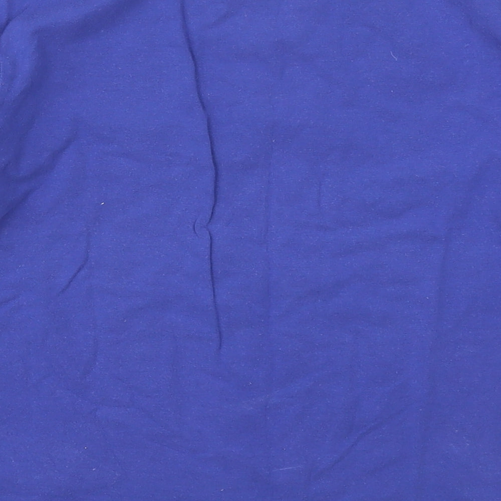 JFW Womens Blue Cotton Basic T-Shirt Size M Round Neck