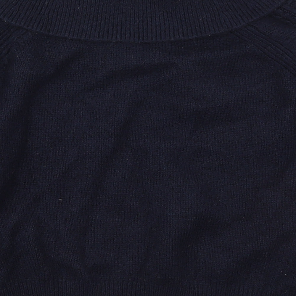 NEXT Womens Blue Roll Neck Nylon Pullover Jumper Size XS