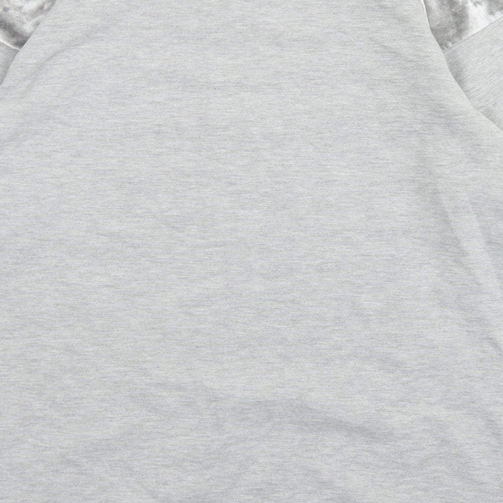 Peacocks Womens Grey Polyester Pullover Sweatshirt Size 10